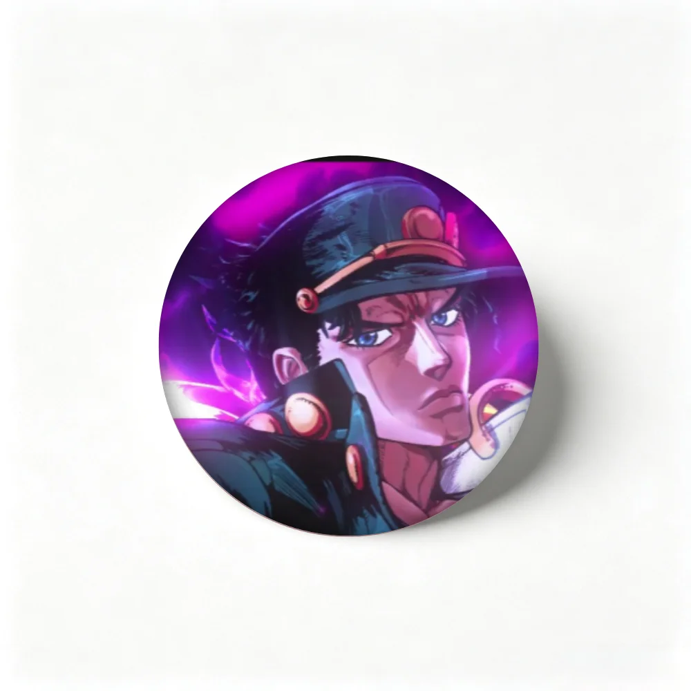 Anime Pins, JoJo's Bizarre Adventure Jotaro Kujo Badge, Tinplate Brooch, Breastpin for Backpack Clothes Gifts