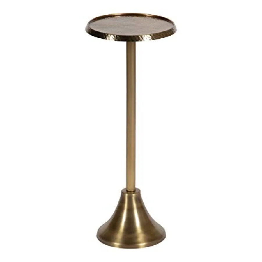 

Sanzo Bohemian Side Table 9 x 9 x 23 Gold Decorative Pedestal End Table for Display and Storage