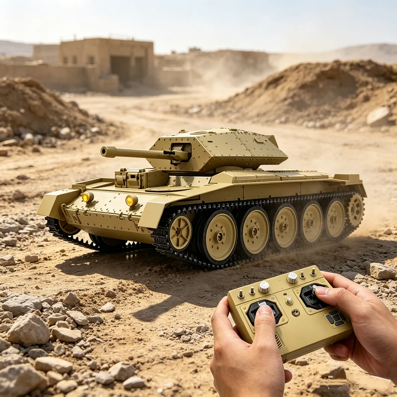 1/16 2.4G RC High Speed 15CH Tank Track With Lights Full Scale Remote Control 360 Rotation Vehicle Model Toy Christmas Gifts
