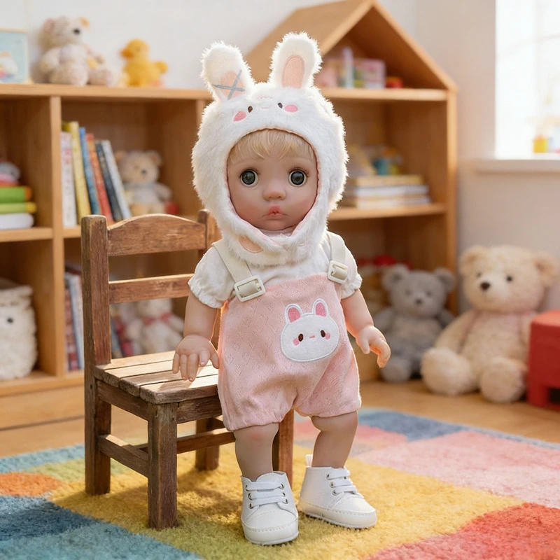 

Кукла реборн Peeka 40 см, полностью виниловая, с реалистичным телом, ручной прорезкой волос, блондинка, милая кукла-младенец