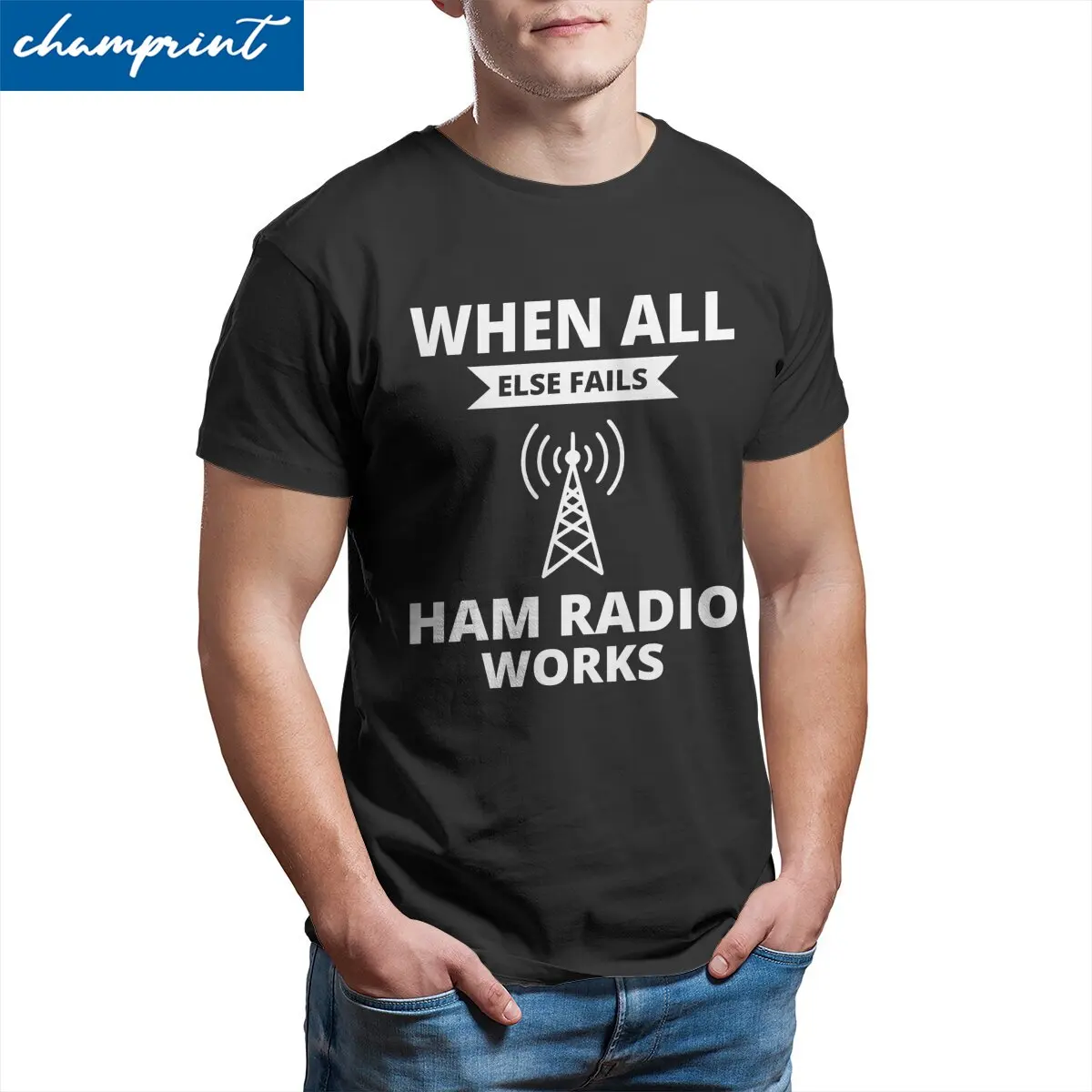 Amateur Ham Radio Operator Humor Gift Men\'s T Shirt Funny Tee Shirt Short Sleeve Round Collar T-Shirts Cotton Plus Size Clothes