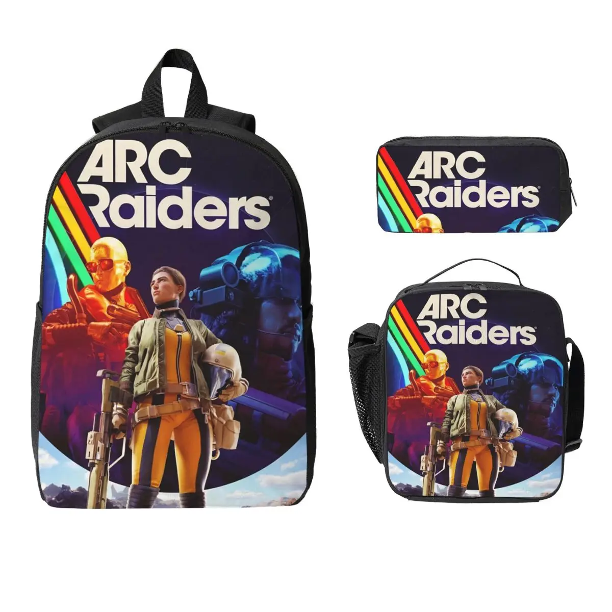 

Arc Raiders видеоигры детский рюкзак ланч-бокс сумки для ручек для мальчиков и девочек рюкзаки для детского сада школьный рюкзак набор книг