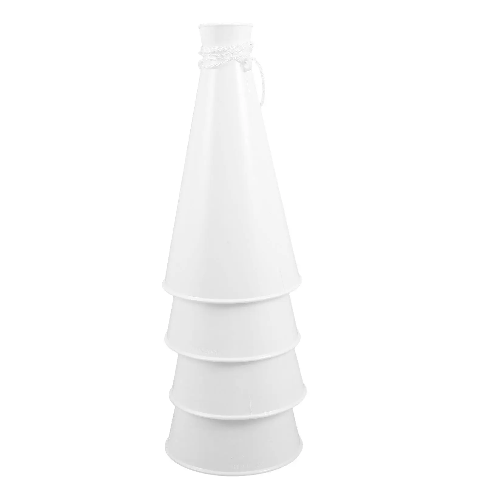 4Pcs Plastic Cheer Megaphones White Stadium Horn Loud Fan Noise Maker Football Soccer Basketball Game Crowd Cheering Noise Maker