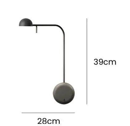 Swing Arm Wandlamp Modern Minimalistisch Wandlicht voor Studie Slaapkamer Woonkamer Modelkamer Designer Zwart/Wit Wandlicht