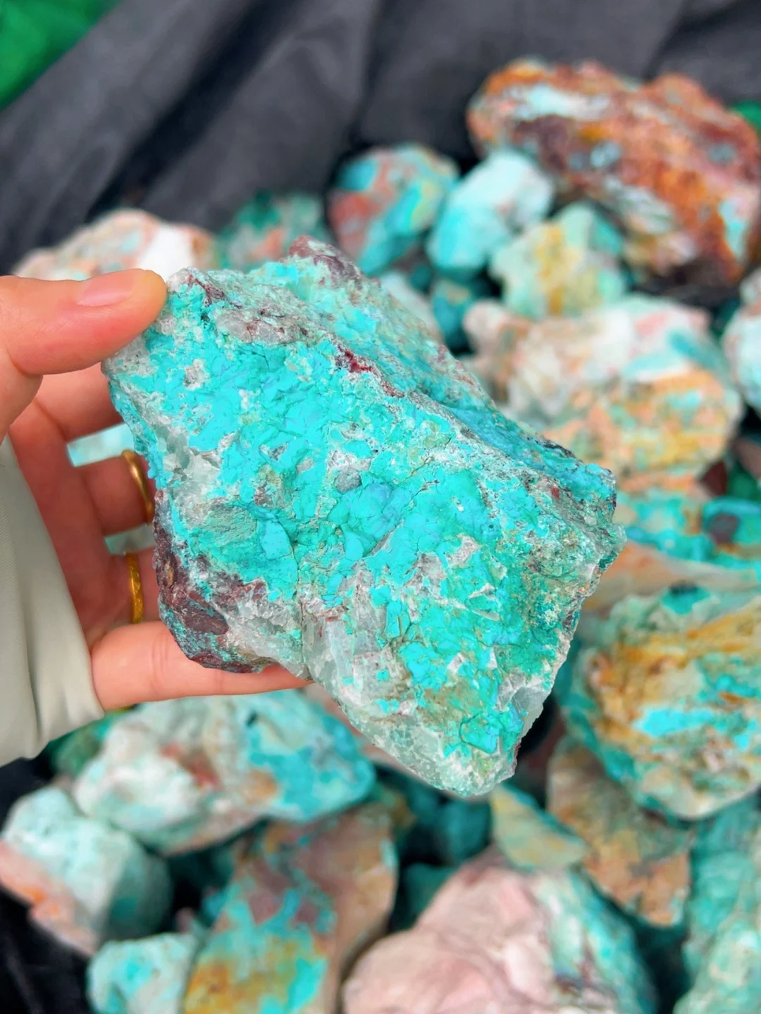 

Natural Phoenix Blue Turquoise Jewelry Accessories Jade Stone Rough Stone Ornaments Turquoise Pigment Gemstones Home Decoration