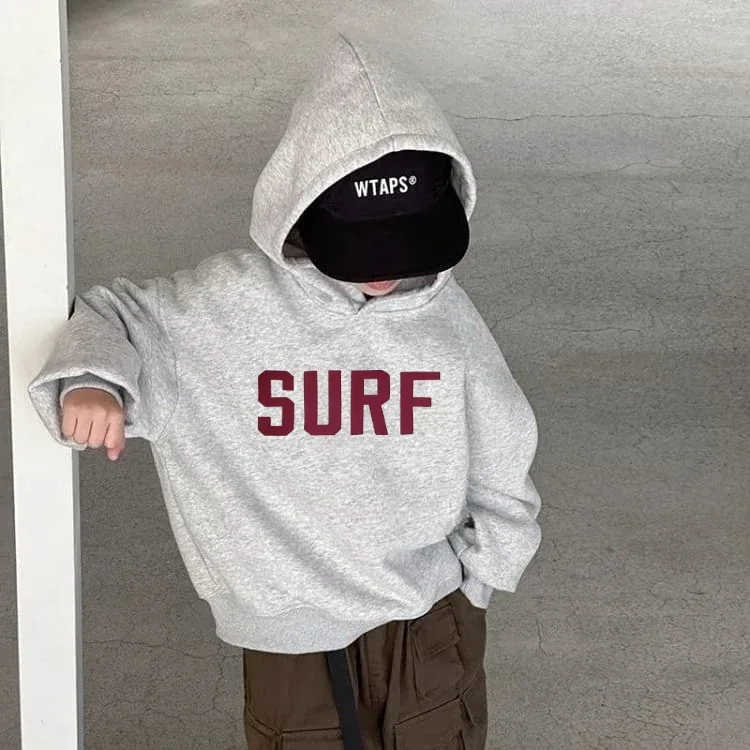 New Autumn/Winter Children's Retro American Style Breathable Sports Hooded Sweatshirt - Christmas Gift for Boys and Girls