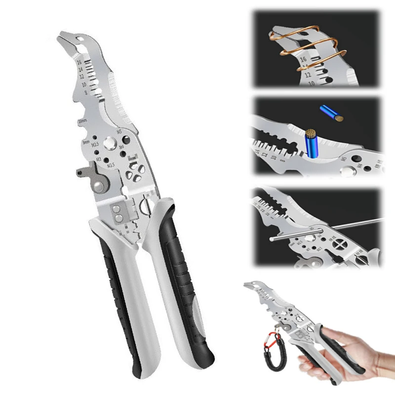 Multifunctional Wire Stripper New Type Of Electrician Special Beak Wire Stripping And Wire Winding Electrician Pliers