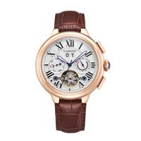 CASENO genuine 6996G stainless steel automatic multi-function fashion trendy men's tourbillon mechanical watch