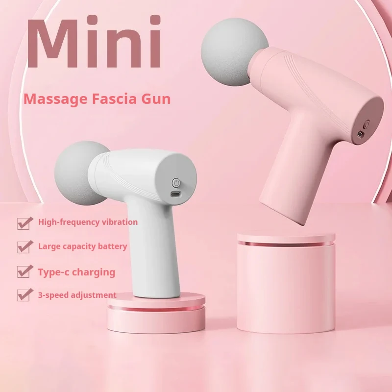 Professional Mini Fascia Gun Muscle Massager Type C Charging 3 Speeds High Frequency Vibration For Men Women Fitness Relaxation