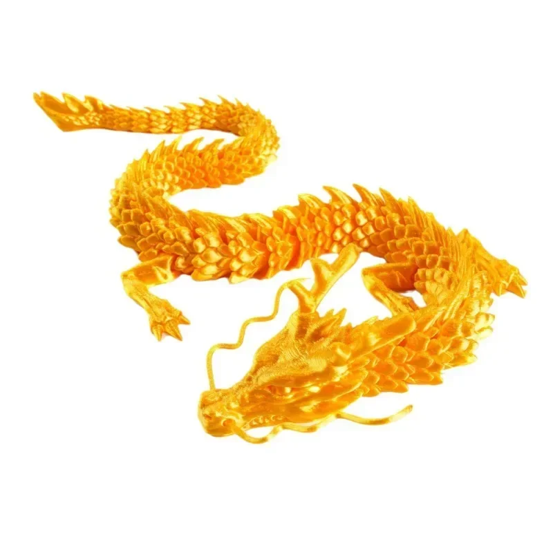 

3D Printed Chinese Dragon Shenlong Crafts Ornaments Movable Dragon Model Home Office Decoration Decor Gifts