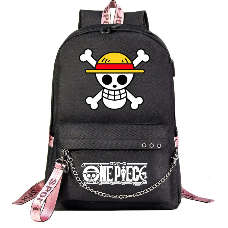 One Piece New Cartoon Student Schoolbag Large Capacity Lightweight Casual Waterproof Shoulder Pad Stain-Resistant Backpack