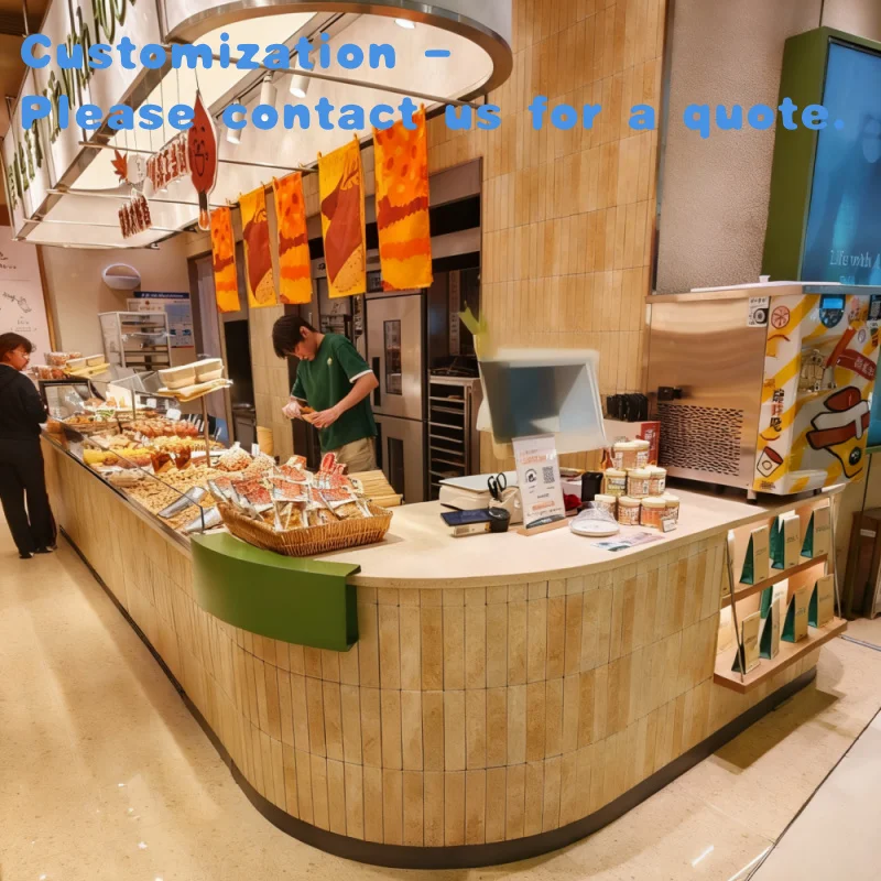 custom.Modern LED Restaurant Dessert Shop Counter Counter Cake and Coffee Food Display Counter Shopping Malls