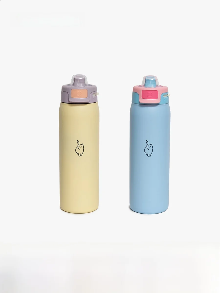 

Чашка Wookoo Sports Fitn Изолированная бутылка для воды из нержавеющей стали с одной притулкой и крышкой St Cup с ручкой Fitn Water...