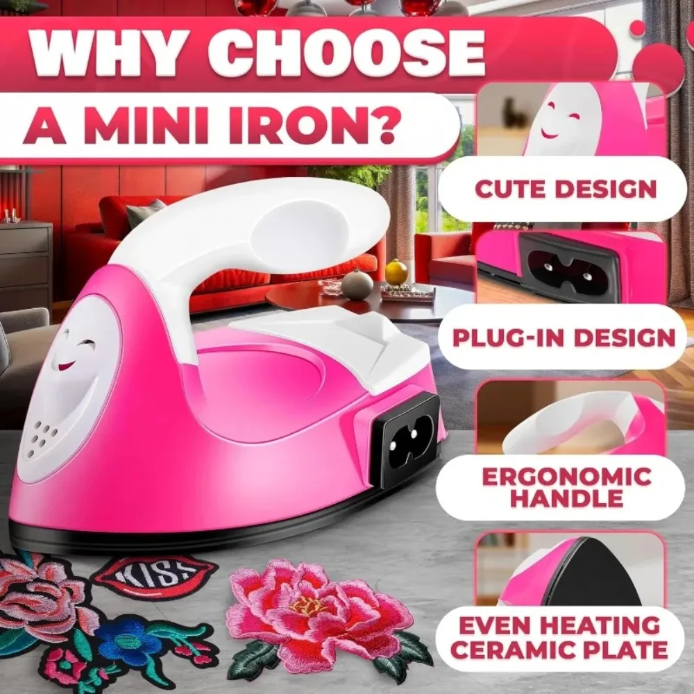 New Portable Mini Craft Iron Electric Iron Handy Heat Press Diy Small Iron For Ironing Clothes Laundry Appliances EU/US/UK Plug