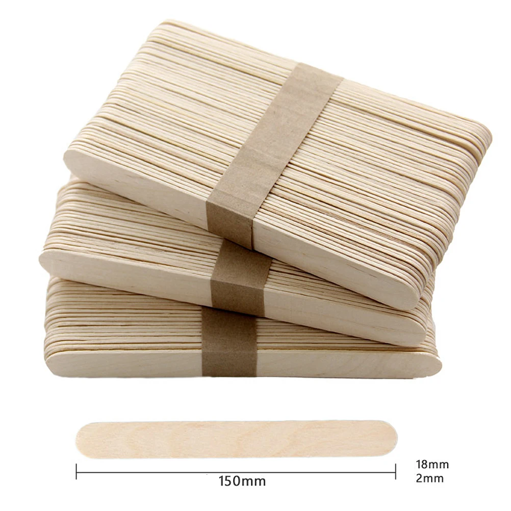 

Wooden Craft Sticks 4 Bags Kids Art Supplies DIY Popsicle Sorting Materials Non Waxed Clean Environmental Smooth Surface Safe