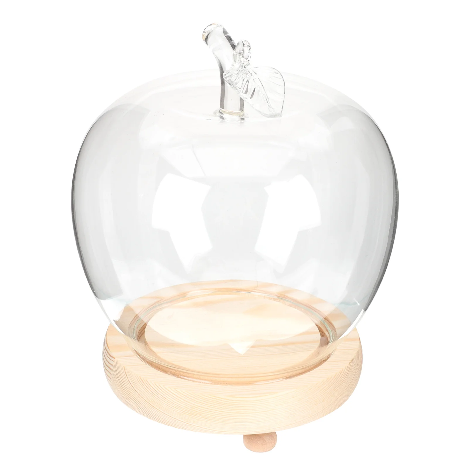 1 مجموعة مضاءة زجاج قبة الخالد زهرة عرض غطاء عشية عيد الميلاد التفاح ديكور الزجاج قاء زجاجي للمنزل سطح المكتب المشهد الصغير