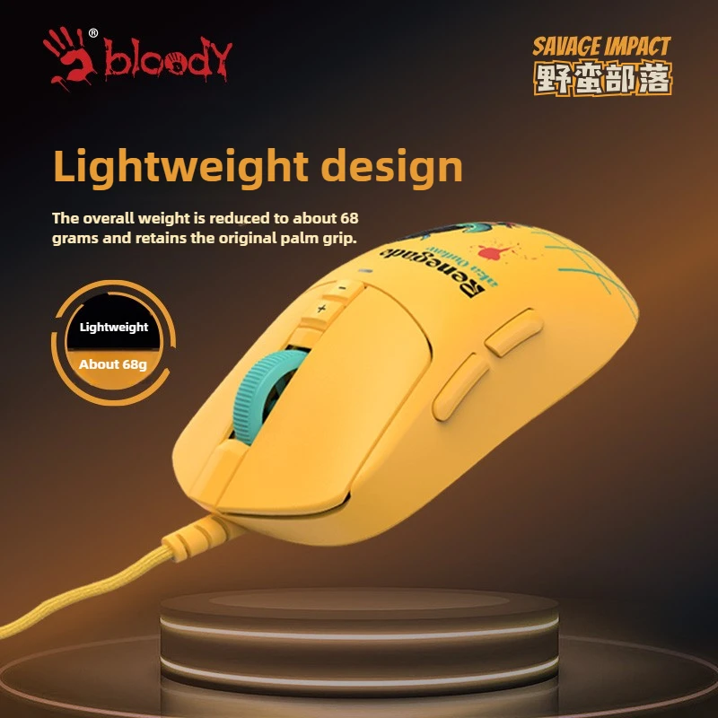 A4Tech Bloody Savage Impact Series ES72Ultra Проводная мышь Легкий дизайн Эргономика Киберспорт Геймер Аксессуары для ноутбуков Подарки