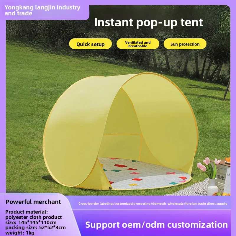 Wholesale Cross-Border Children's Beach Tent Outdoor Camping Foldable Quick Open Sun-Protective Baby Tent