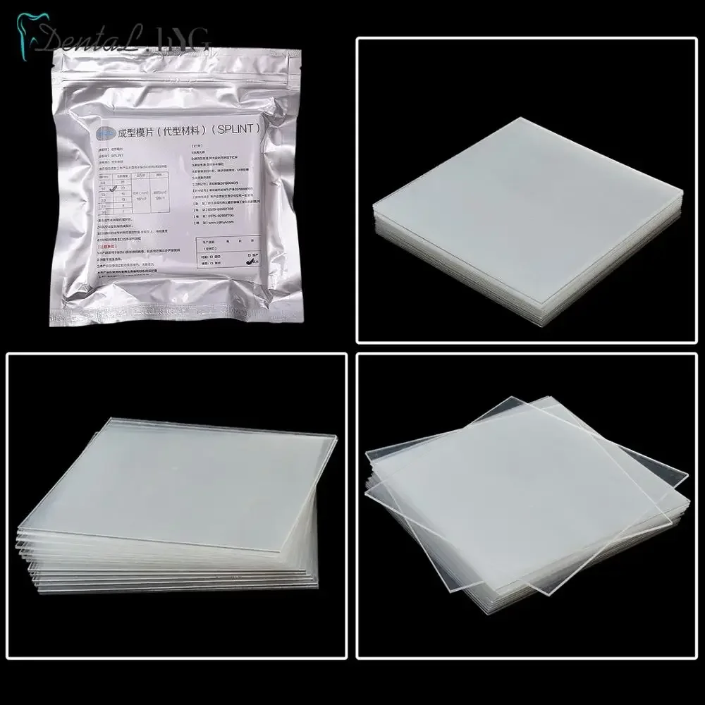 10/15/20 pcs Dental Lab Orthodontic Splint Retainer Slice Vacuum Forming Sheet Soft Hard 1.0/1.5/2.0mm Thermoforming Material