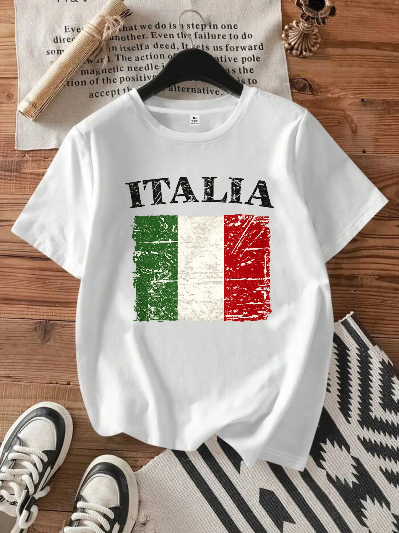 

【WDS0094】Plus size women's round neck short sleeve T-shirt with elastic half sleeves and trendy prints