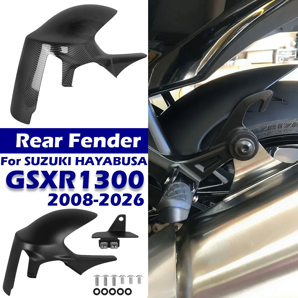 

For SUZUKI HAYABUSA GSXR1300 GSXR 1300 2008-2026 Motorcycle Rear Mudguard Fender Tire Hugger License Plate Holder Splash guard