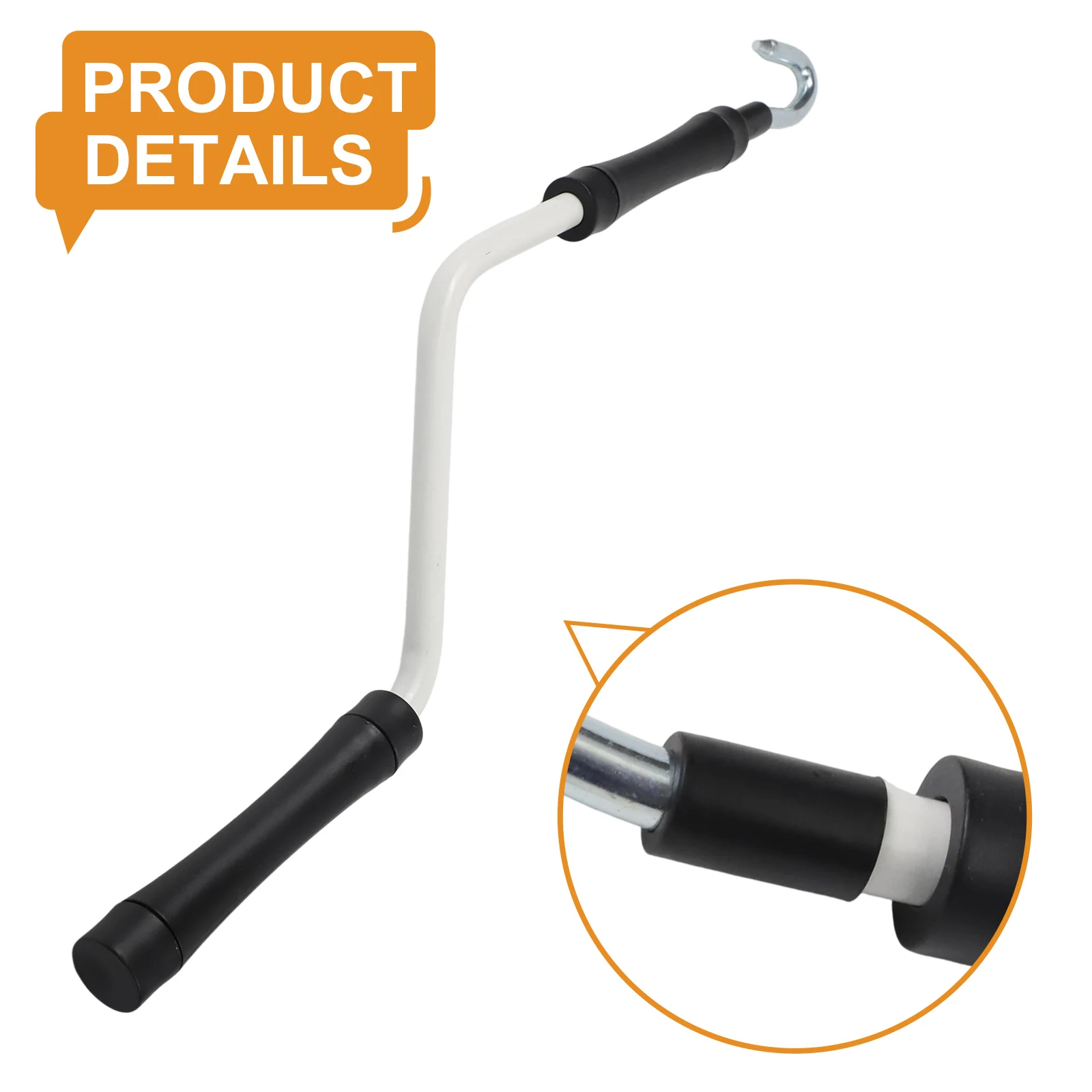 Ergonomic Manual Crank Handle For Awning & Roller Shutters – ForDurable Rubber & Metal Construction For Outdoor Canopy Control