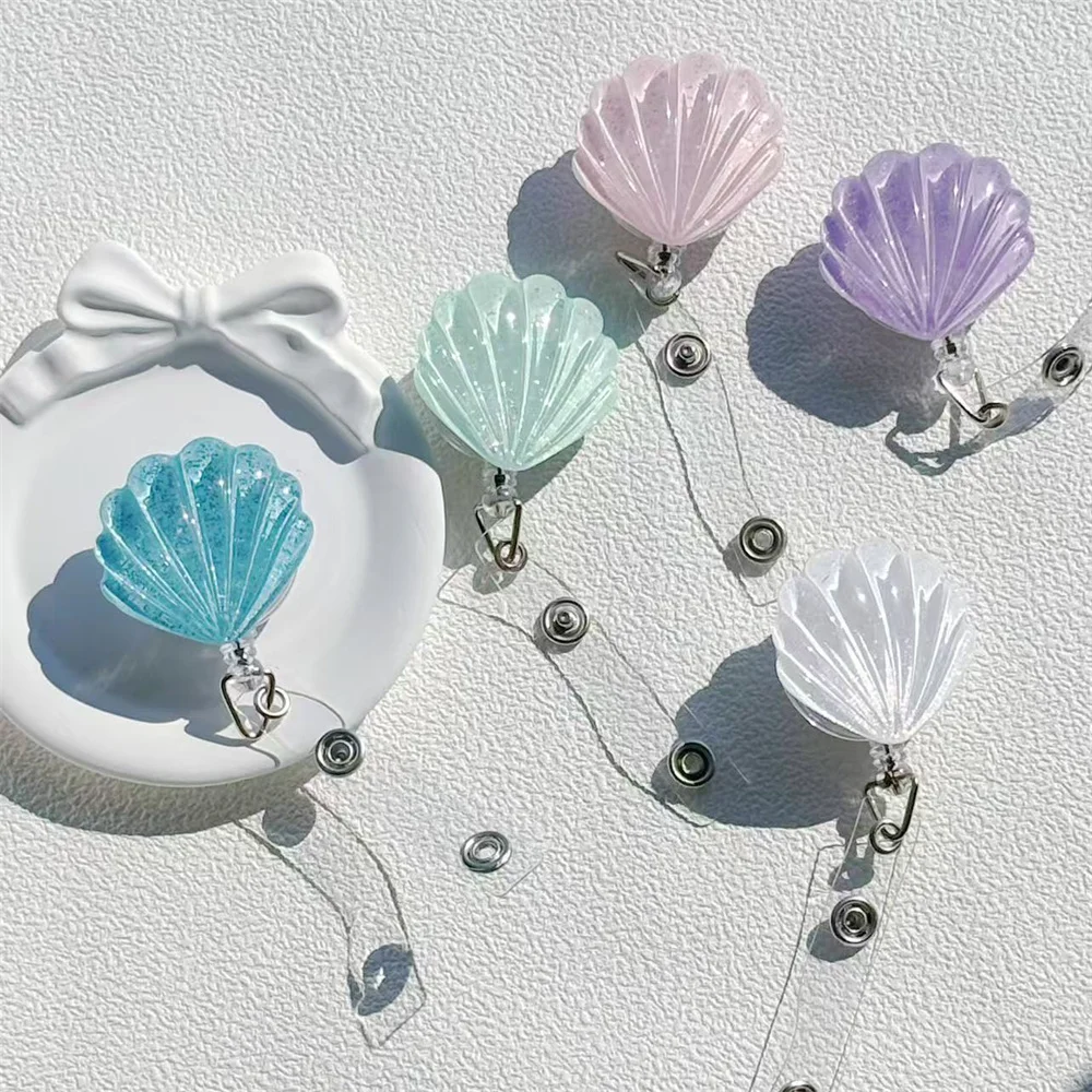 

2/5pcs/Set Retractable Back Splint Hanging Buckle Card Sleeve Automatic Rebound Buckle Durable Name Tag Hanging Buckle