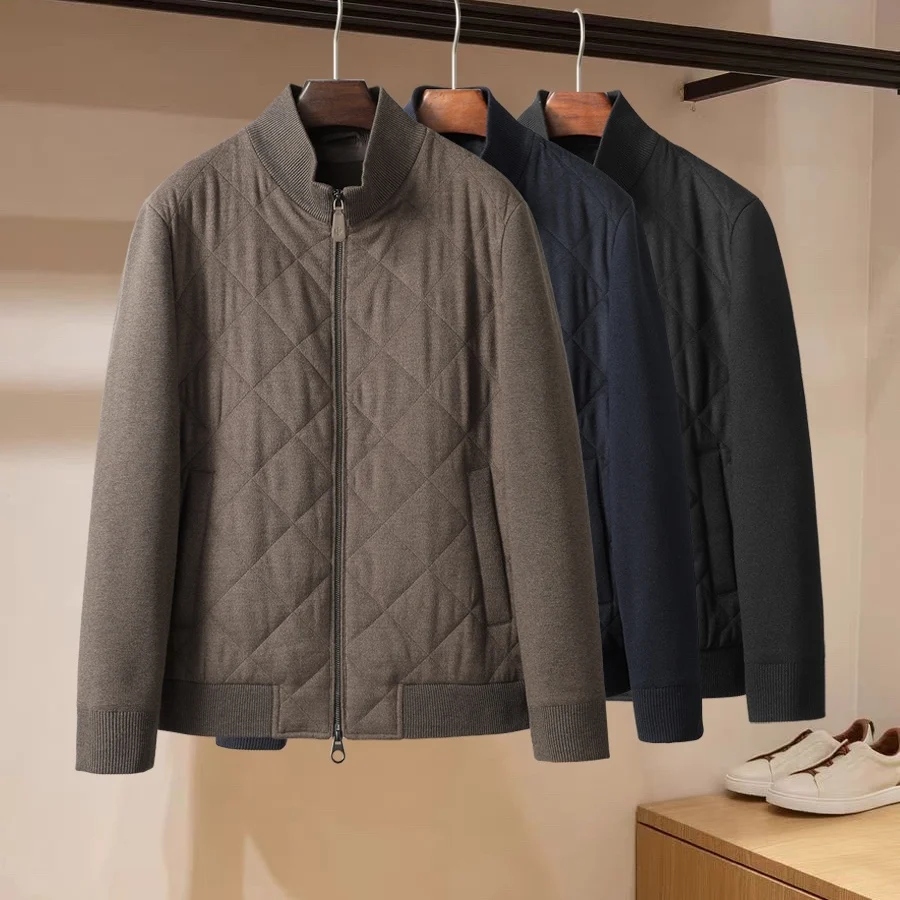 

Италия LP мужская куртка 2025 новая деловая мода однотонная повседневная куртка с воротником-стойкой