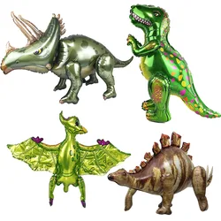 Self Standing Dinosaur Foil Balloons for Dinosaur Birthday Party Decorations Baby Shower Supplies