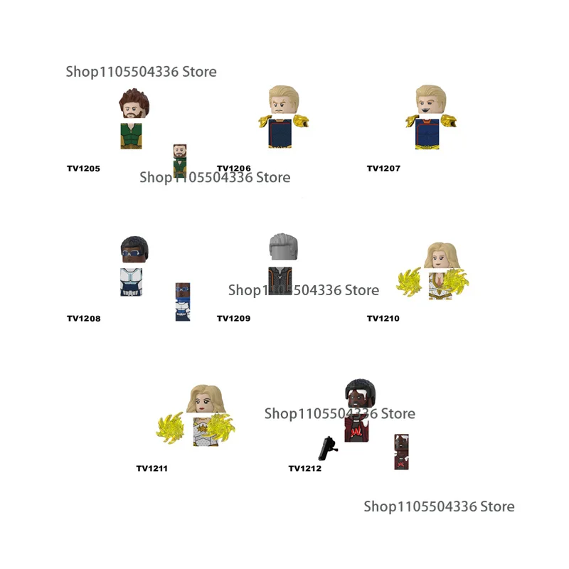 Anime TV6225 TV1205 1206 1207 1208 1209 1210 Building Blocks Mini action toy doll assemble Toy Model Doll Ornament Birthday Gift