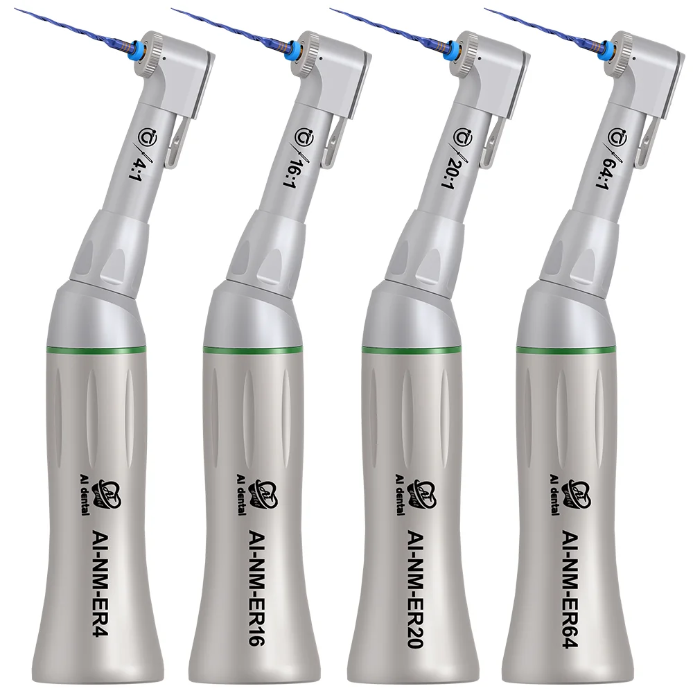 EX Series Endodontics Contra Ângulos de baixa velocidade Handpiece 4:1/16:1/20:1/64:1 com água externa tipo E Não óptica