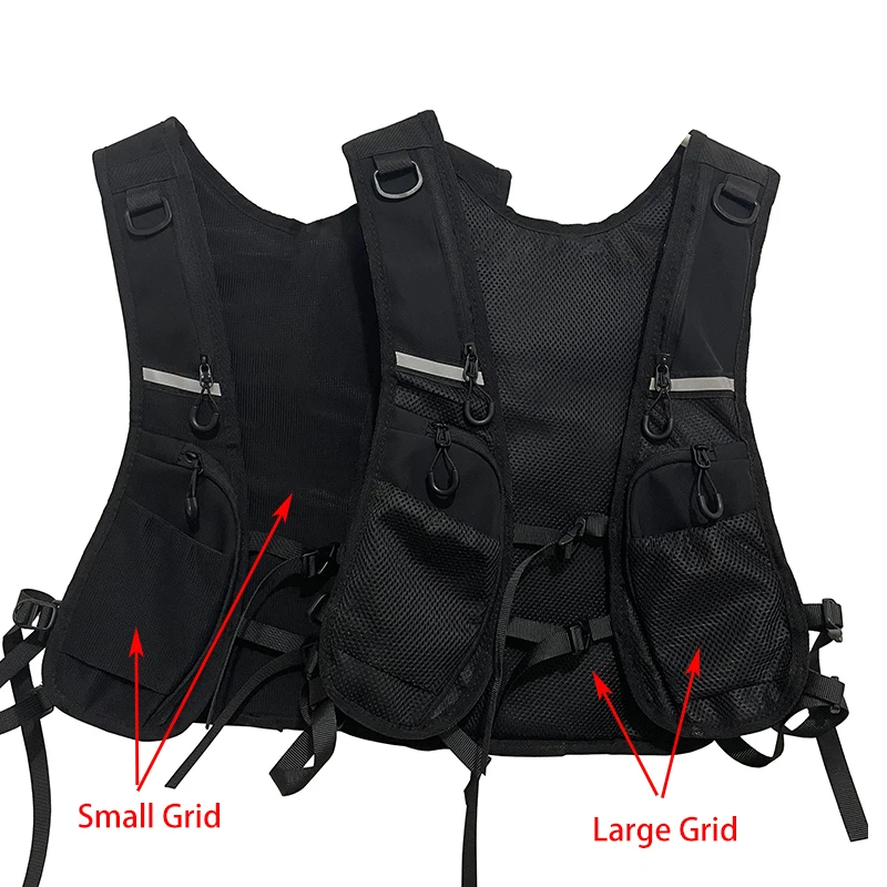 Reflective Design Chest Rig Bag for Men Hip-hop Streetwear Tactical Vest Backpacks Unisex Multi-pockets Storage Chest Bags