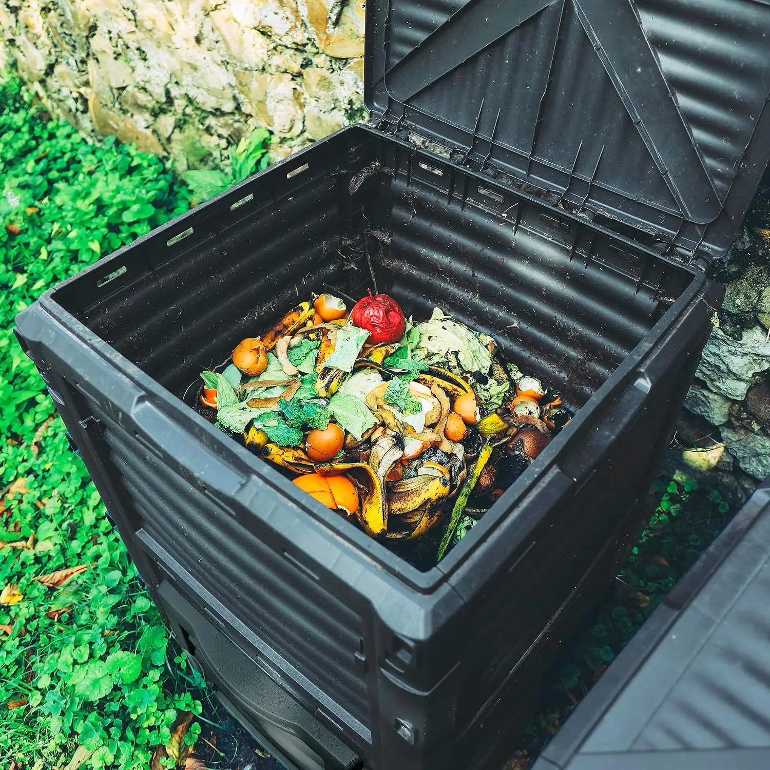 Garden Compost Bin from BPA-Free Material - 80 Gallon (300 L) Large Outdoor Compost Bin, Easy Assembly,, Customized