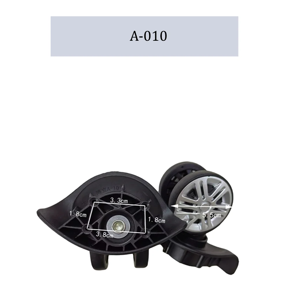 For HONGLI A-010 Universal Wheel Replacement Trolley Case Luggage Pulley Silent Smooth Shock Absorbing Durable Caster Wheels