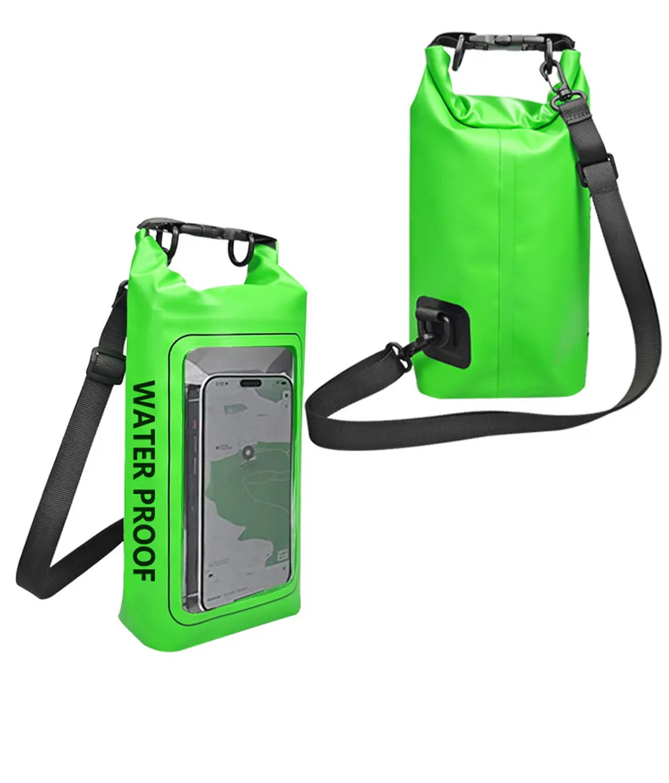 2L/5L Wasserdichte Trockentasche mit Touchscreen, Schwimmen, wasserdichte PVC-Tasche, Rafting, schwimmende Outdoor-Sporttasche, Aufbewahrungstasche für Surfbrett und Kajak – Detail 23