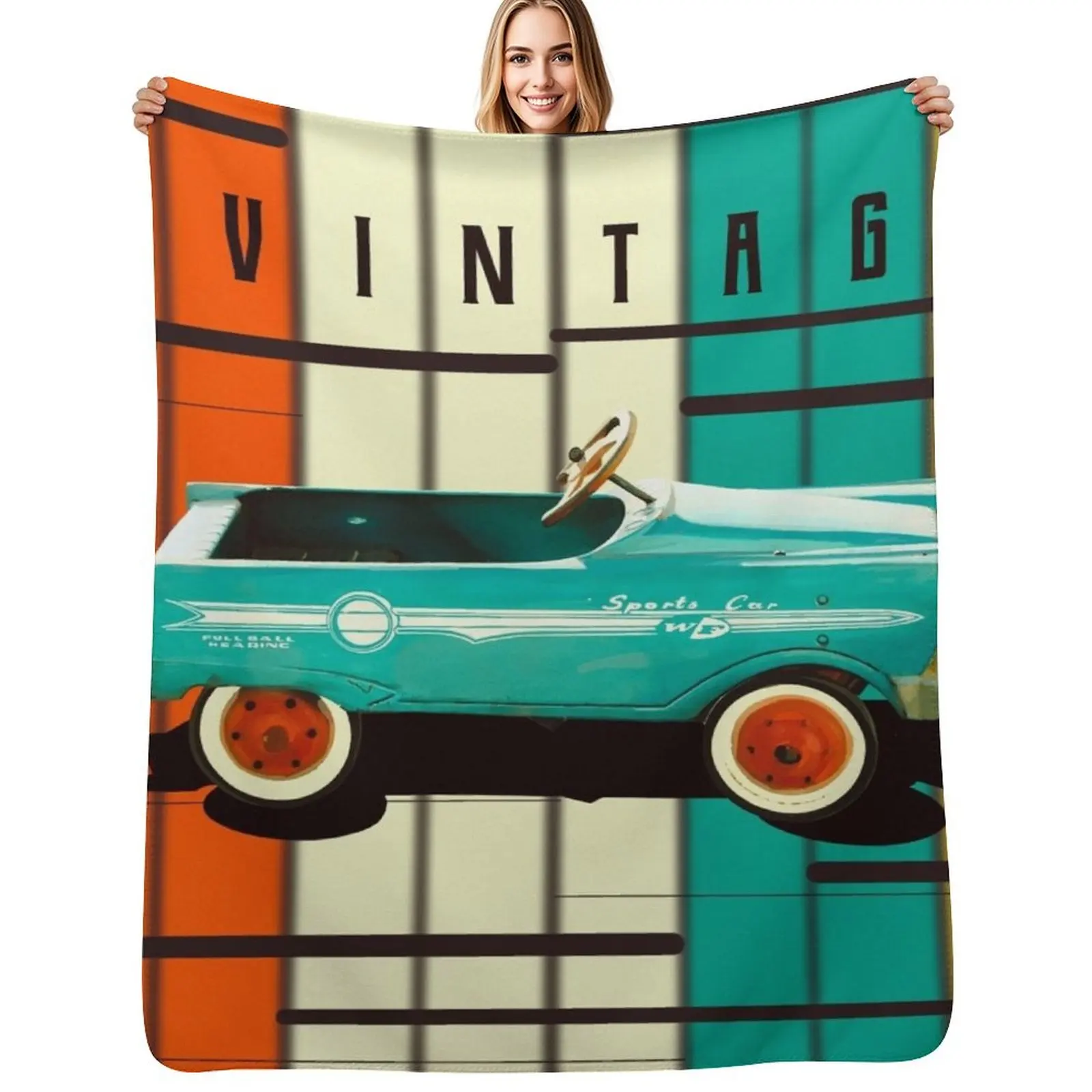 vintage pedals car Throw Blanket Thermals For Travel Luxury Thicken Bed For Decorative Sofa Soft Beds Plaid on the sofa Blankets