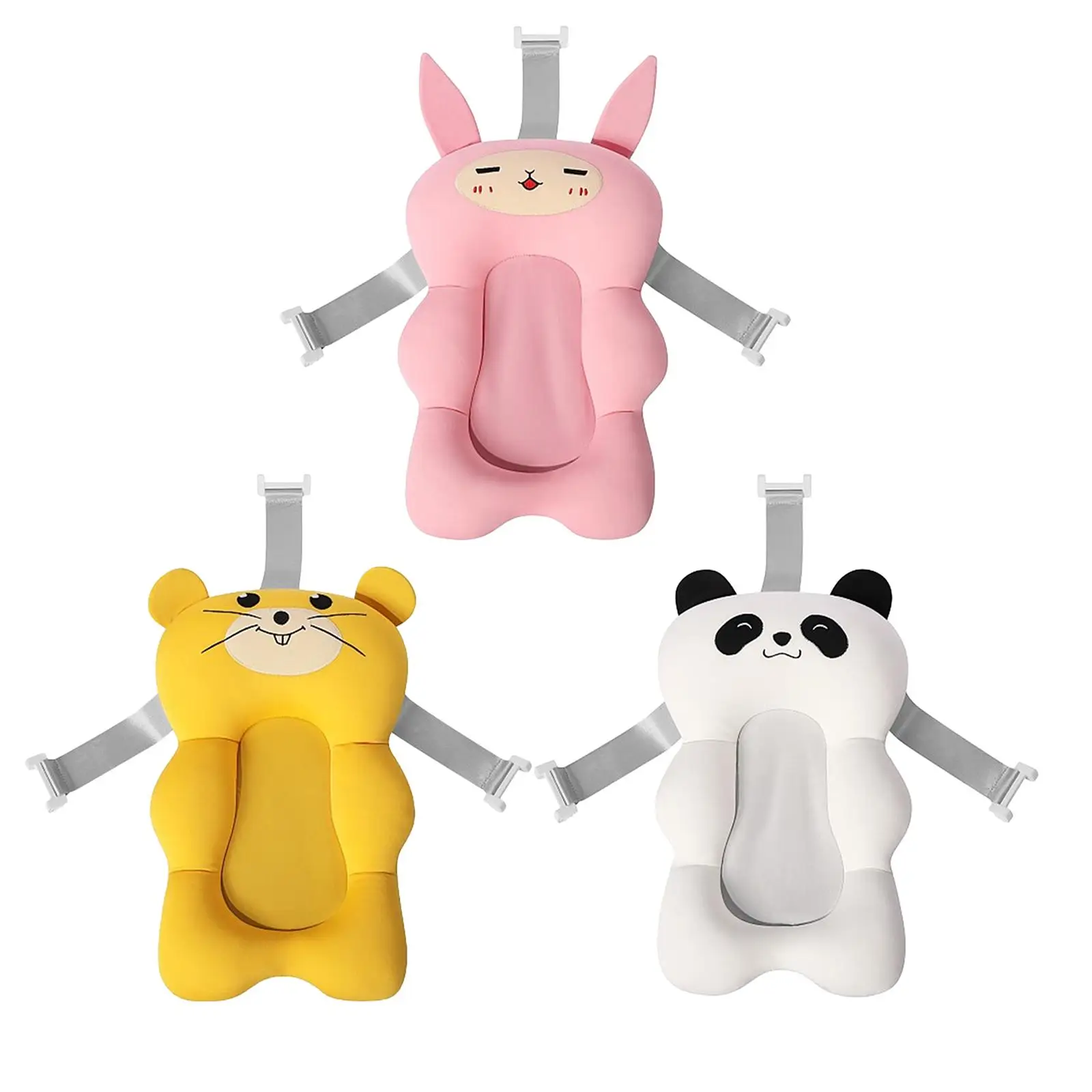 Floating Baby Bath Pad Cute Soft Anti-Slip Portable Baby Bath Seat Support Mat