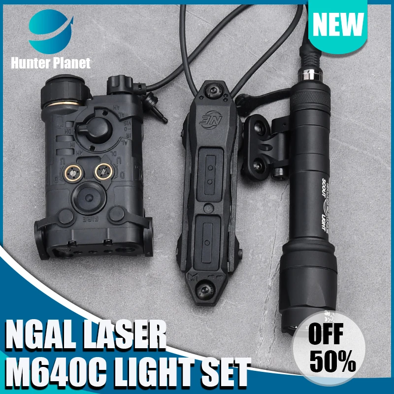 

WADSN Tactical NGAL Red Green Blue Indicator Surefir M340A M640C Hunting Scout Light With AXON Dual Control Switch Fit 20MM Rail