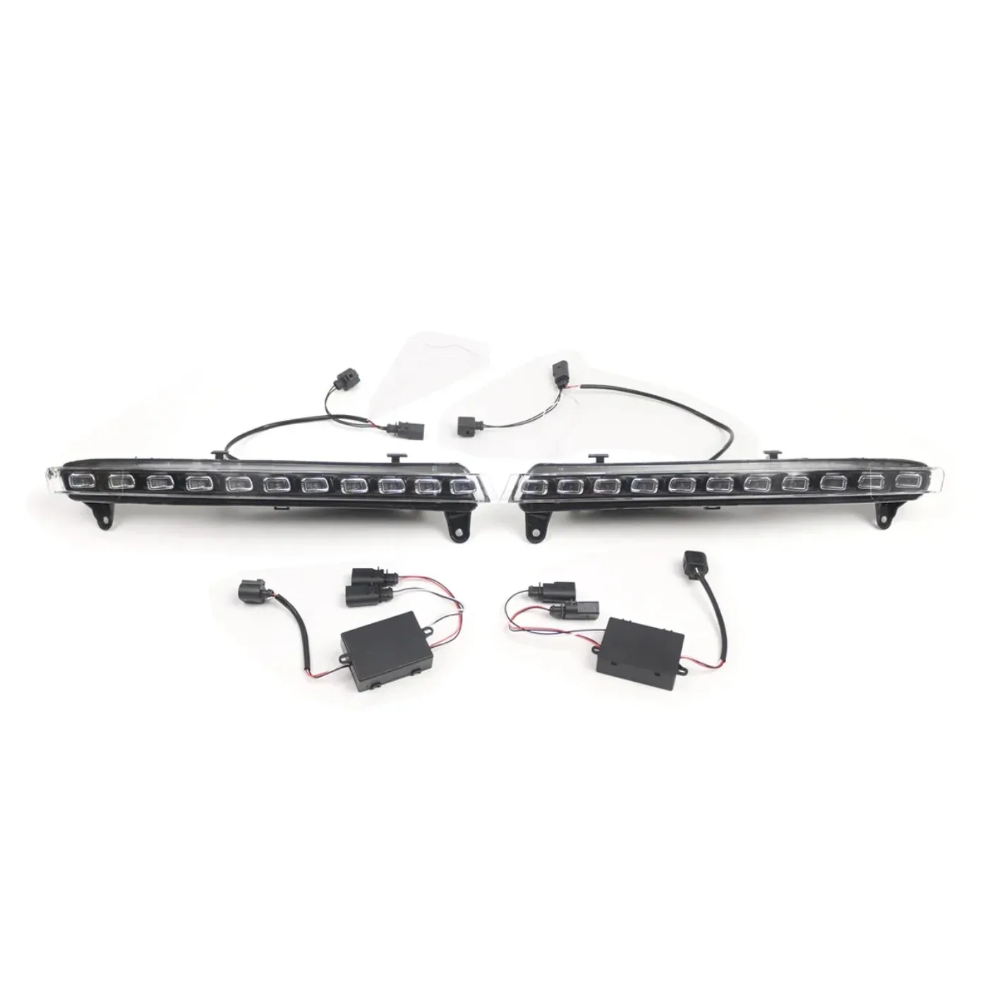 For Audi Q7 2007-2009 2PCS Set Fog Lamp Car Front Bumper LED Daytime Running Lights 4L0953041 4L0953042 4L0953041B 4L0953042B