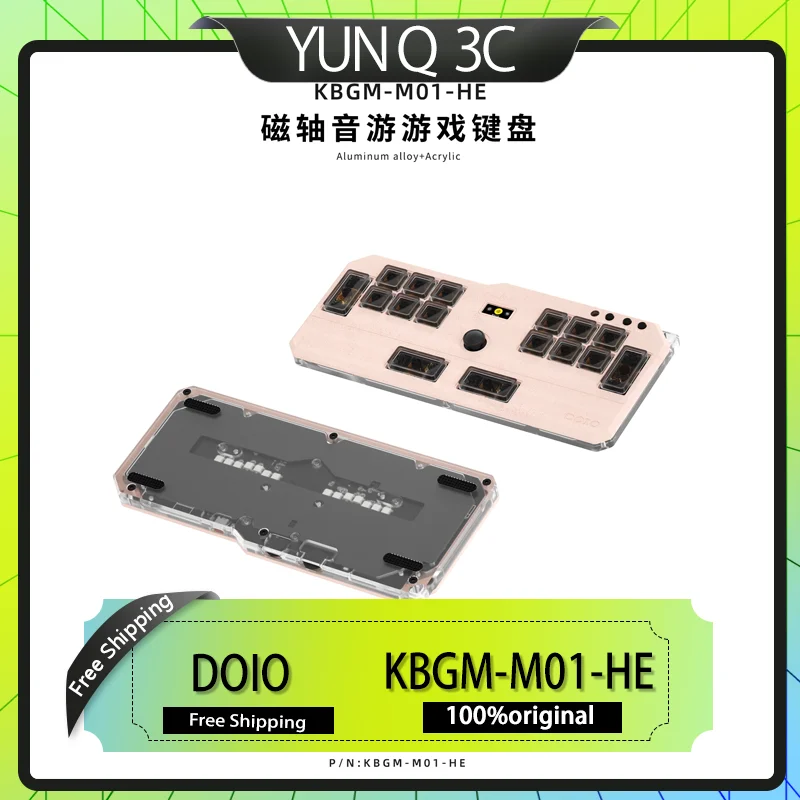 DOIO OSU/DJMAX/Mouse Keyboard Mekanis Dash/EZON KBGM-M01-HE Konsol Gaming Audio Mini Keyboard Gaming Sumbu Magnetik Rendah