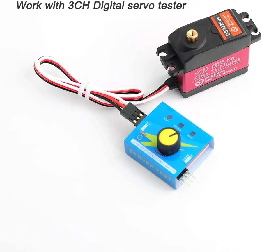 4PCS DS3225 25kg High Torque RC Servo Full Metal Gear 6V Digital Servo Motor with 25T Arm Servo Horn for DIY Baja Cars Control