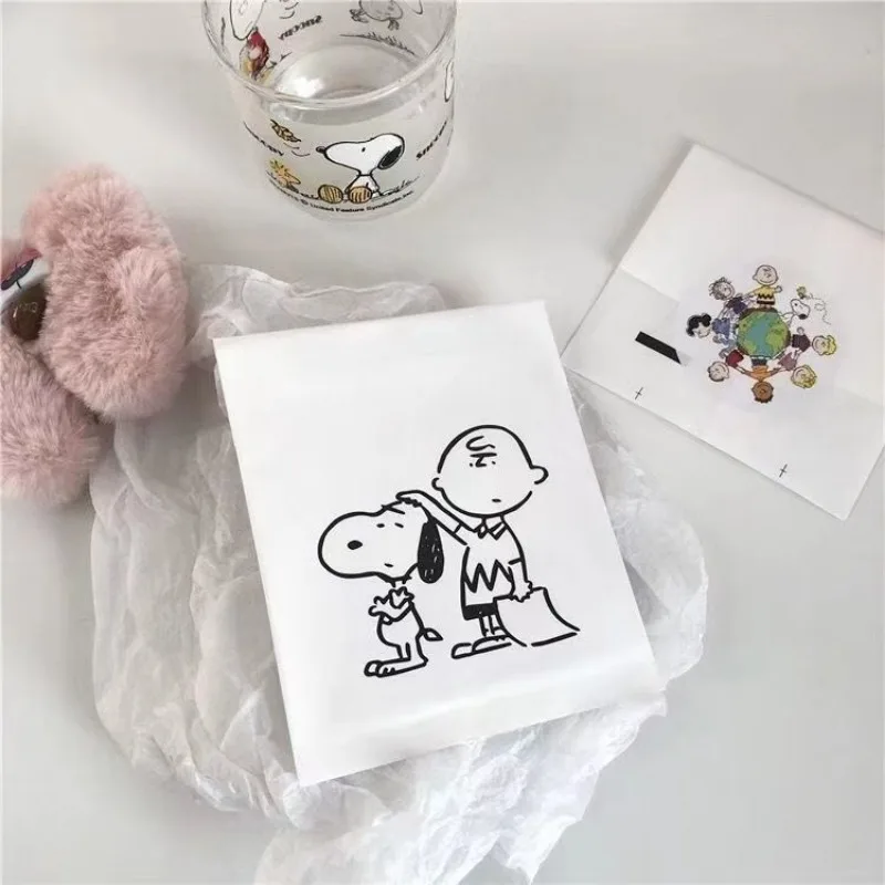 Snoopy Charlie Brown cartoon cute paper ziplock bag creative Christmas candy gift packaging bag ins gift storage bag wholesale