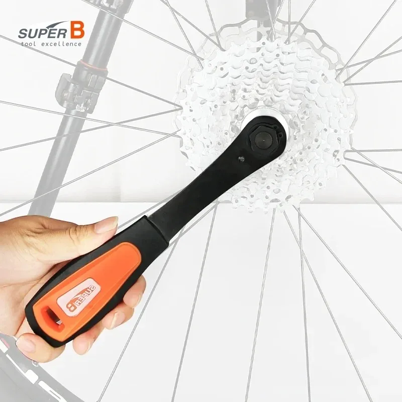 Super B Road Bike Freewheel Remover 2 in 1 w Guide Pin for Shimano SRAM Cassette Lockring MTB Flywheel Disassemble Wrench Tool