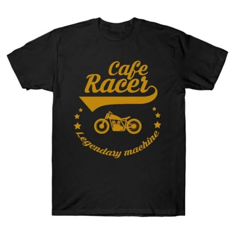 

0427 Cafe Racer Born to Ride Retro Motorcycle Gift T-Shirt for bikers 100% cotton Short sleeve Graphic clothes All size Tee