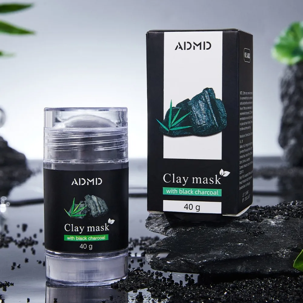 2 Stuks Diepe Adsorptie Bamboe Houtskool Modder Masker Stok Porie Raffinage Mee-eter Verwijderen Mee-eter Modder Masker Olie Absorberend