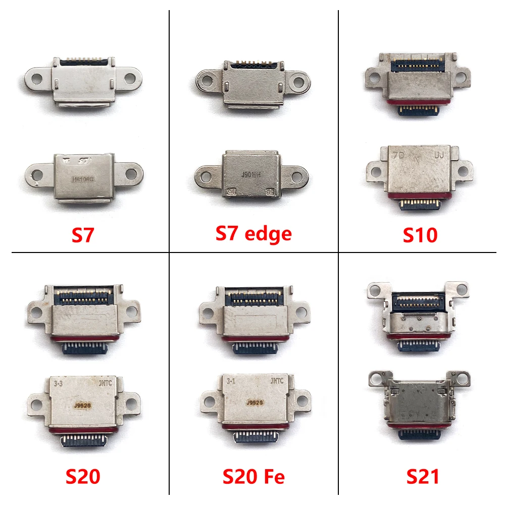 USB 충전 포트 커넥터, 충전 잭 소켓 플러그 도크, 삼성 S22 S21 S20 S10 S10E S8 S9 플러스 울트라 S7 엣지