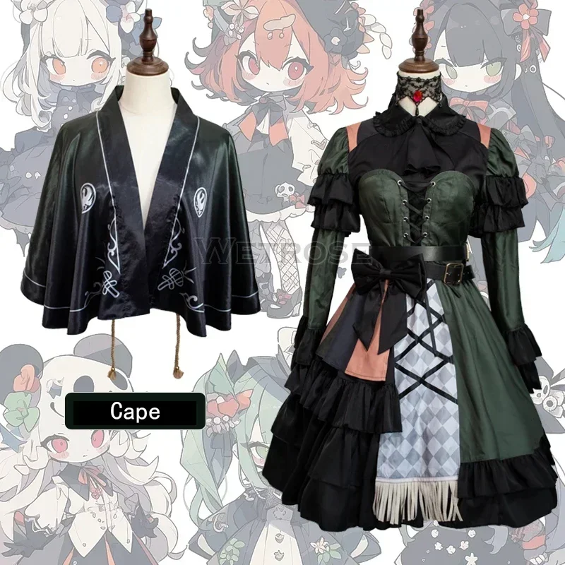 【Wetrosse】متوفر في المخزون J Kufuutei Raden أزياء تنكرية JFT Holo Vtuber Hololive Dev Is ReGLOSS Shunkan Heartbeat مجموعة شعر مستعار للهالوين