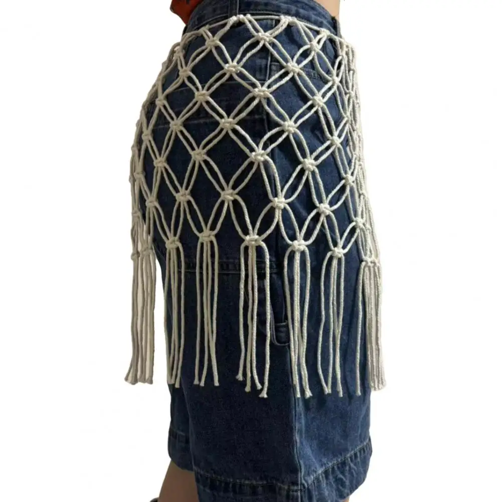 Bohemian Braided Waist Sash Hip Sash Belt with Long Tassels Women Knotted Cord Sash Fashion Accessory for Dresses Skirts Jeans