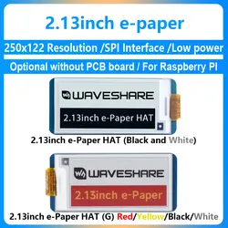 2,13 inch E-Ink display HOED, 250X122Pixel E-Paper scherm LCD voor Raspberry Pi 5/4B/3B+/3B/2B/Zero/Arduino/Jetson Nano