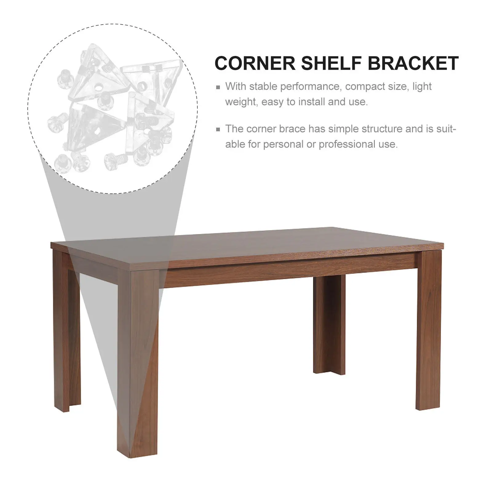 4Sets Acrylic Corner Braces Stable Performance Clear Shelf Brackets for DIY Jewelry Boxes Cases Supports Reinforcing Acrylic